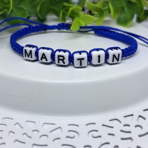 Személyre Szabható Betűkkel, Ékszer, Karkötő, Fonott karkötő, Csomózás, Ékszerkészítés, MESKA