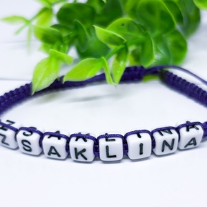 Személyre Szabható Betűkkel - ékszer - karkötő - fonott karkötő - Meska.hu