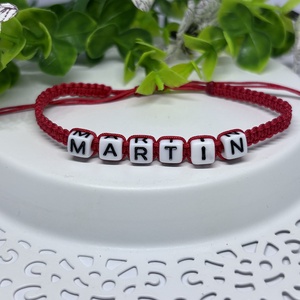 Személyre Szabható Betűkkel, Ékszer, Karkötő, Fonott karkötő, Csomózás, Ékszerkészítés, MESKA