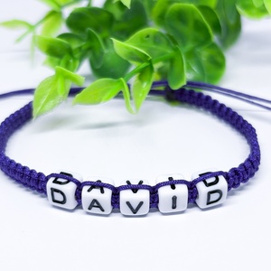 Személyre Szabható Betűkkel, Ékszer, Karkötő, Fonott karkötő, Csomózás, Ékszerkészítés, MESKA