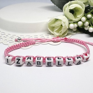 Személyre Szabható Betűkkel, Ékszer, Karkötő, Fonott karkötő, Csomózás, Ékszerkészítés, MESKA