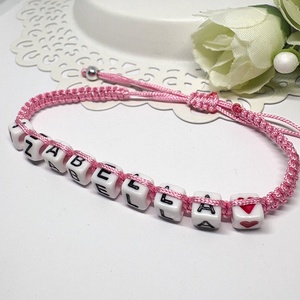 Személyre Szabható Betűkkel - ékszer - karkötő - fonott karkötő - Meska.hu