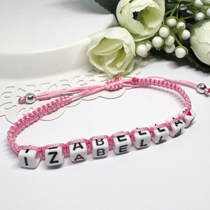 Személyre Szabható Betűkkel - ékszer - karkötő - fonott karkötő - Meska.hu