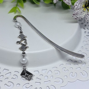 Fehér levél Könyvjelző  , Könyv & Zene, Könyvjelző, Ékszerkészítés, Gyöngyfűzés, gyöngyhímzés, MESKA