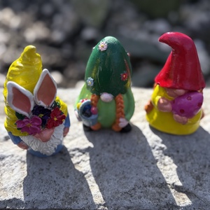 Húsvéti Manó Trió � Kézzel festett tavaszi dekoráció - Meska.hu