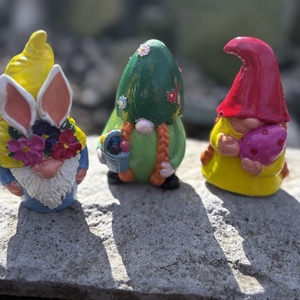 Húsvéti Manó Trió � Kézzel festett tavaszi dekoráció - otthon & életmód - dekoráció - asztal és polc dekoráció - asztaldísz - Meska.hu