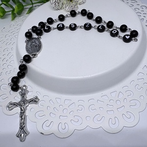  Egyedi gyöngyös rózsafüzér � személyre szabható névvel ???? - ékszer - nyaklánc - monogram & névnyaklánc - Meska.hu