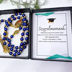 Személyre Szabható Szerelmemnek � Kék és Arany Rózsafüzér Díszdobozban - otthon & életmód - vallás - lánc & füzér - Meska.hu