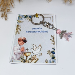 Keresztszülő felkérő angyalka kulcstartóval - Leszel a keresztanyukám / keresztapukám, Baba - mama, Keresztelő kellékek, Keresztelőajándékok, Ékszerkészítés, Gyöngyfűzés, gyöngyhímzés, Keresztszülő felkérő csomag – Angyalkás kulcstartó kísérőkártyával


Szeretnéd egy igazán megható, ..., MESKA