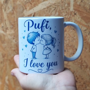 Egyedi Feliratos Bögre Szerelmeseknek � I love you Cuki Páros Grafika - Meska.hu