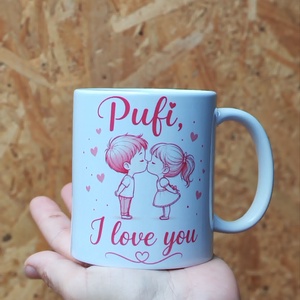 Egyedi Feliratos Bögre Szerelmeseknek � I love you Cuki Páros Grafika - Meska.hu