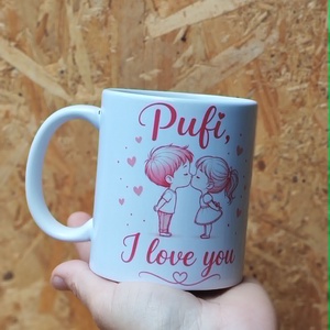 Egyedi Feliratos Bögre Szerelmeseknek � I love you Cuki Páros Grafika - otthon & életmód - konyhafelszerelés, tálalás - tálalás - bögre & csésze - Meska.hu