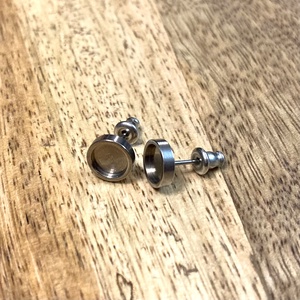 Nemesacél fülbevaló alap szett - 6 mm, Kellékek & szerszámok, Ékszerkellék, Fülbevaló alap, Ékszerkészítés, MESKA