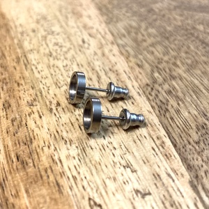 Nemesacél fülbevaló alap szett - 6 mm - kellékek & szerszámok - ékszerkellék - fülbevaló alap - Meska.hu