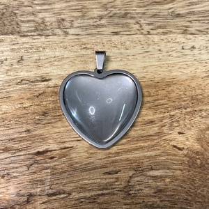 Nemesacél medálalap szett üveglencsés nyaklánchoz - szív, Nőnap, Anyák napja - kellékek & szerszámok - ékszerkellék - medál csomag - Meska.hu