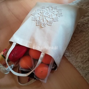  Bevásárlótáska-ökoszatyor IV. Narancs- fekete szinben -  NoWaste- Nincs  Postaköltség  - táska & tok - kézitáska & válltáska - Meska.hu