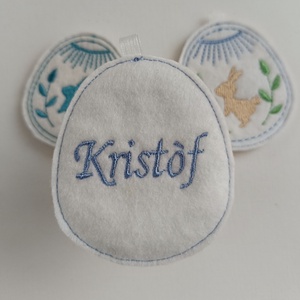 Hímzett húsvéti tojások - otthon & életmód - dekoráció - fali és függő dekoráció - betű & név - Meska.hu