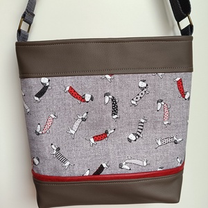 Tacskós női válltáska, crossbody/ kistáska, Táska & Tok, Kézitáska & válltáska, Vállon átvethető táska, Varrás, MESKA