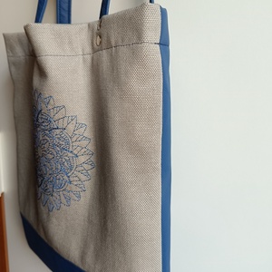 Mandalás hímzett válltáska - táska & tok - bevásárlás & shopper táska - shopper, textiltáska, szatyor - Meska.hu