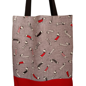 Tacskós válltáska, shopper, bevásárló táska, textiltáska, Táska & Tok, Bevásárlás & Shopper táska, Shopper, textiltáska, szatyor, Varrás, MESKA