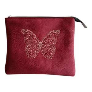 Hímzett textilbőr neszeszer / cipzáras tok, Táska & Tok, Neszesszer, Varrás, Hímzés, MESKA