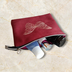 Hímzett textilbőr neszeszer / cipzáras tok - táska & tok - neszesszer - Meska.hu