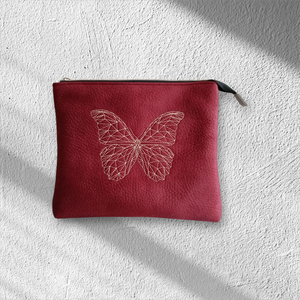 Hímzett textilbőr neszeszer / cipzáras tok - táska & tok - neszesszer - Meska.hu