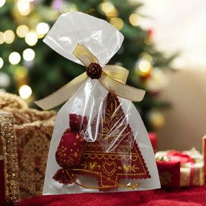 Átadásra kész hímzett karácsonyi ajándékcsomag , Karácsony, Karácsonyi lakásdekoráció, Karácsonyi manók, figurák, Hímzés, MESKA