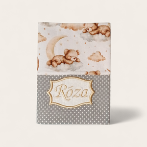 Kiskönyv borító, Baba - mama, Babaemlékek, Egészségügyi kiskönyv borító, Hímzés, Varrás, MESKA