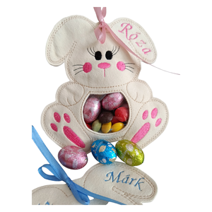 Nyuszi formájú apró ajándék tartó , pénzátadó - ünnepi díszek, dekorációk - húsvéti díszek és dekorációk - húsvéti pénzátadó - Meska.hu