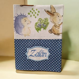 Egészségügyi kiskönyv borító névre szóló hímzéssel, Baba - mama, Babaemlékek, Egészségügyi kiskönyv borító, Hímzés, Varrás, MESKA