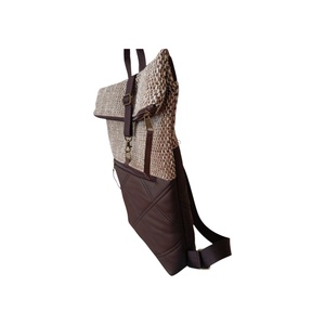 Barna elegáns rolltop hátitáska/hátizsák  - táska & tok - hátizsák - hátizsák - Meska.hu