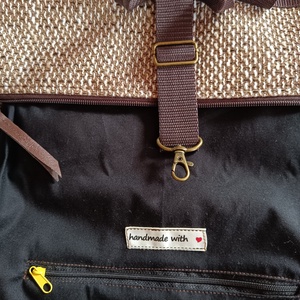 Barna elegáns rolltop hátitáska/hátizsák  - táska & tok - hátizsák - hátizsák - Meska.hu