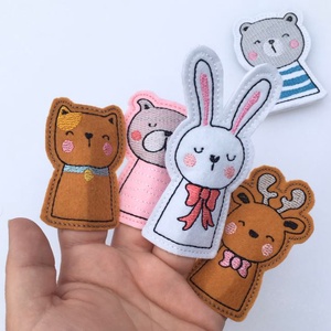 Kawaii állatos ujjbáb-csomag 8db - Meska.hu