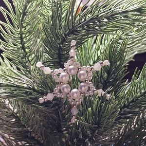 Karácsonyi gyöngy csillag 2 - karácsony - karácsonyi lakásdekoráció - karácsonyfadíszek - Meska.hu