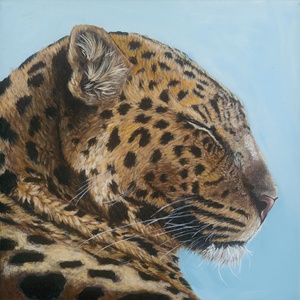 Leopard akril festmény művészeti nyomat , Művészet, Festmény, Akril, Festészet, MESKA