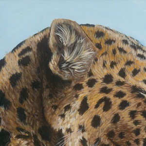 Leopard akril festmény művészeti nyomat  - művészet - festmény - akril - Meska.hu