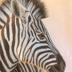 Zebra olaj festmény művészeti nyomat , Művészet, Festmény, Akril, Festészet, MESKA