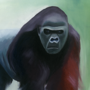 Gorilla olaj festmény művészeti nyomat  - művészet - festmény - akril - Meska.hu