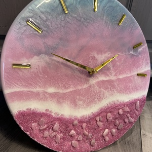 Egyedi EPOXY GYANTA FALIÓRA 35cm átmérő - otthon & életmód - dekoráció - fali és függő dekoráció - falióra & óra - Meska.hu