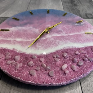 Egyedi EPOXY GYANTA FALIÓRA 35cm átmérő - otthon & életmód - dekoráció - fali és függő dekoráció - falióra & óra - Meska.hu