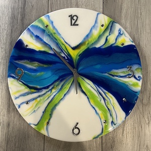 Kézzel készült EPOXY GYANTA FALIÓRA /45cm/ átmérőjű, Otthon & Életmód, Dekoráció, Fali és függő dekoráció, Falióra & óra, Mindenmás, MESKA