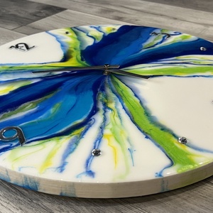 Kézzel készült EPOXY GYANTA FALIÓRA /45cm/ átmérőjű - otthon & életmód - dekoráció - fali és függő dekoráció - falióra & óra - Meska.hu