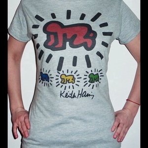 Keith Haring póló (XL-es, szürke) -  - Meska.hu