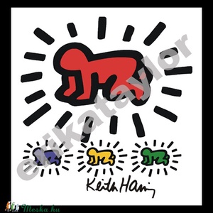 Keith Haring póló (XL-es, szürke) -  - Meska.hu