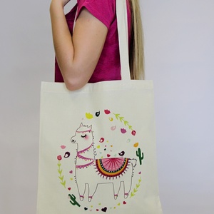 Alpakás vászontáska (natúr) , Táska & Tok, Bevásárlás & Shopper táska, Shopper, textiltáska, szatyor, Mindenmás, MESKA