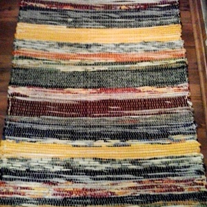 rusztikus, hagyományos, csíkos, rongyszőnyeg -  - Meska.hu