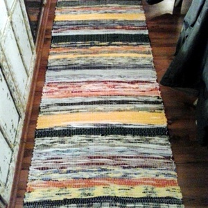 rusztikus, hagyományos, csíkos, rongyszőnyeg -  - Meska.hu