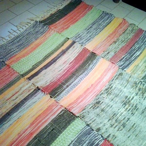 Nagyméretű vidám, tarka rongyszőnyeg -  - Meska.hu