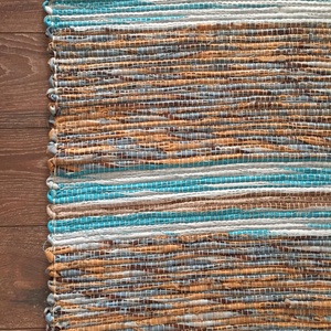 türkiz-barna tarka szőnyeg -  - Meska.hu